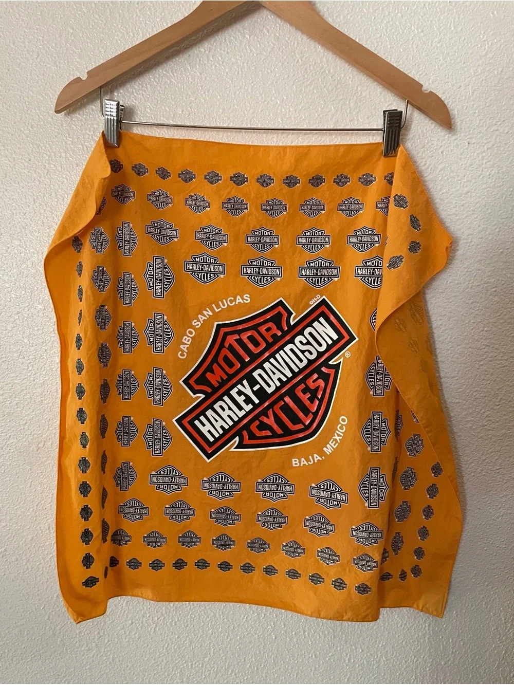 Vintage Harley-Davidson Motorcycle Bandana 90s 2000s Biker Cotton Cabo Baja